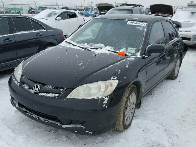 2HGES16315H002156 - 2005 HONDA CIVIC DX V BLACK photo 2