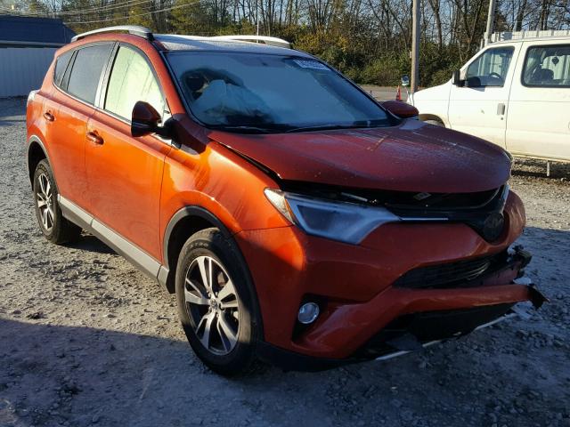 JTMRFREV0GJ100179 - 2016 TOYOTA RAV4 XLE ORANGE photo 1