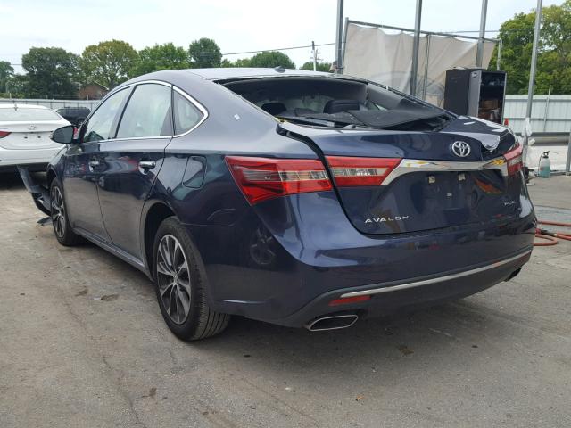 4T1BK1EB4JU282409 - 2018 TOYOTA AVALON XLE BLUE photo 3