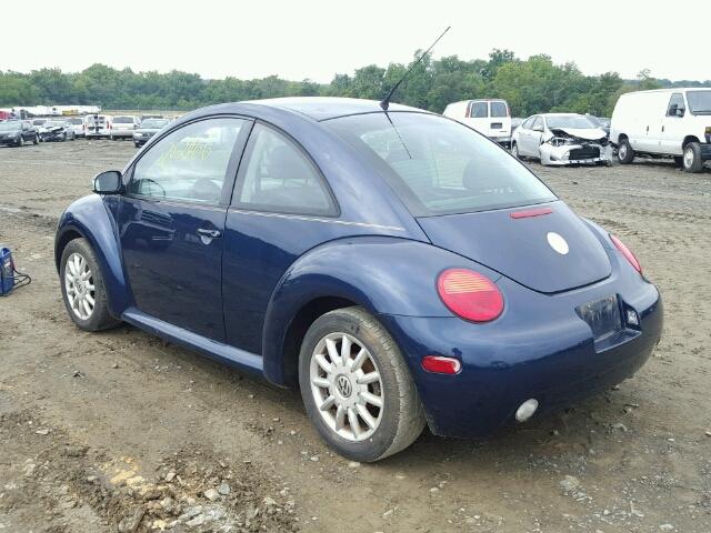 3VWCR31C74M422585 - 2004 VOLKSWAGEN NEW BEETLE BLUE photo 3