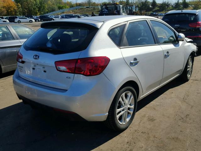 KNAFU5A21C5506453 - 2012 KIA FORTE EX SILVER photo 4