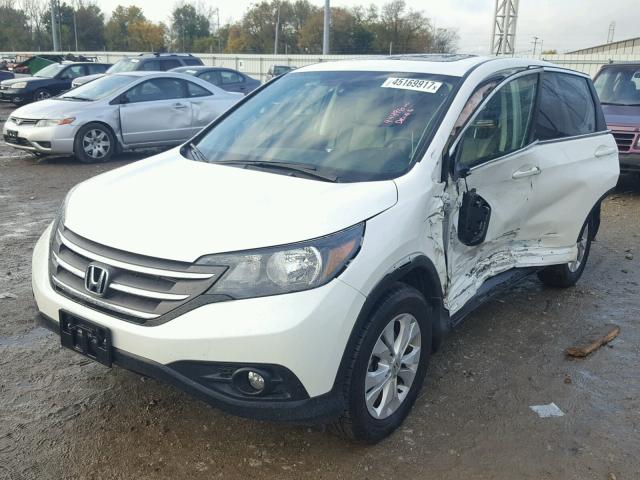 5J6RM4H56EL104673 - 2014 HONDA CR-V EX WHITE photo 2