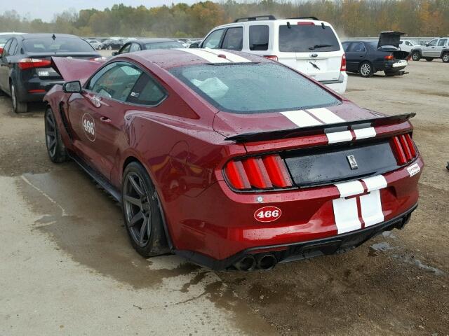 1FA6P8JZ0H5520298 - 2017 FORD MUSTANG SH RED photo 3