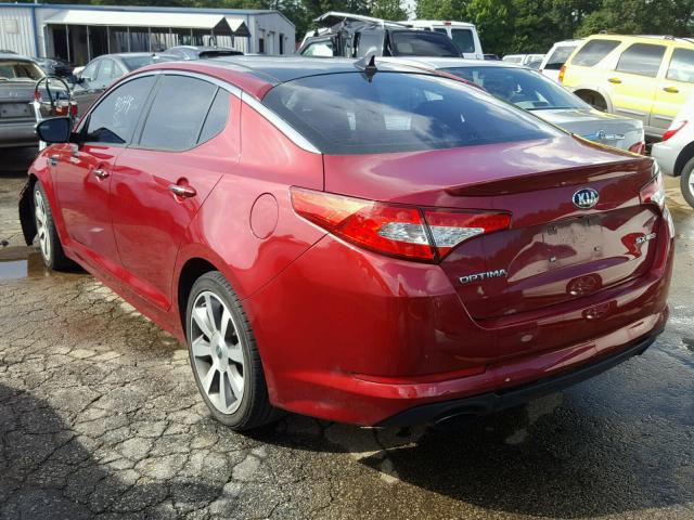 5XXGR4A62DG183730 - 2013 KIA OPTIMA SX RED photo 3