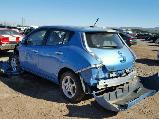 JN1AZ0CP0CT024470 - 2012 NISSAN LEAF SV BLUE photo 3