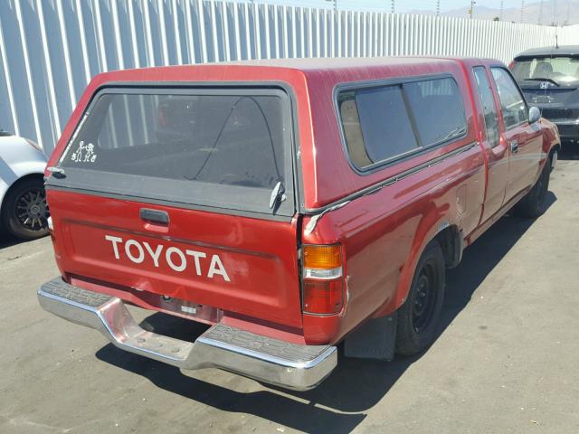 JT4VN93D5N5031863 - 1992 TOYOTA PICKUP 1/2 RED photo 4