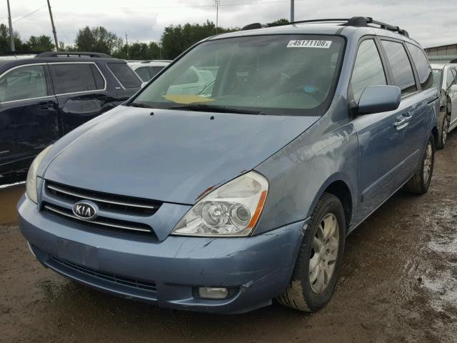 KNDMB233776148683 - 2007 KIA SEDONA EX BLUE photo 2