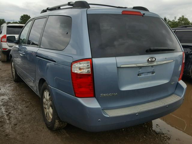 KNDMB233776148683 - 2007 KIA SEDONA EX BLUE photo 3