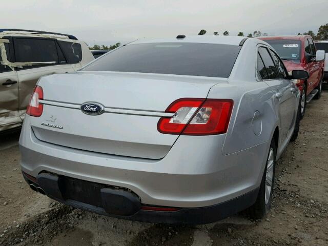 1FAHP2DW3AG168660 - 2010 FORD TAURUS SE SILVER photo 4