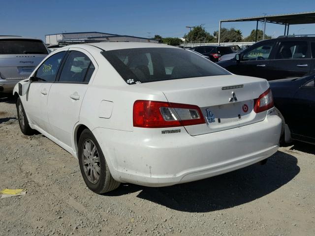 4A32B2FF8CE019166 - 2012 MITSUBISHI GALANT FE WHITE photo 3