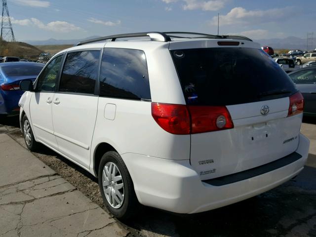 5TDZK23CX8S193303 - 2008 TOYOTA SIENNA CE WHITE photo 3