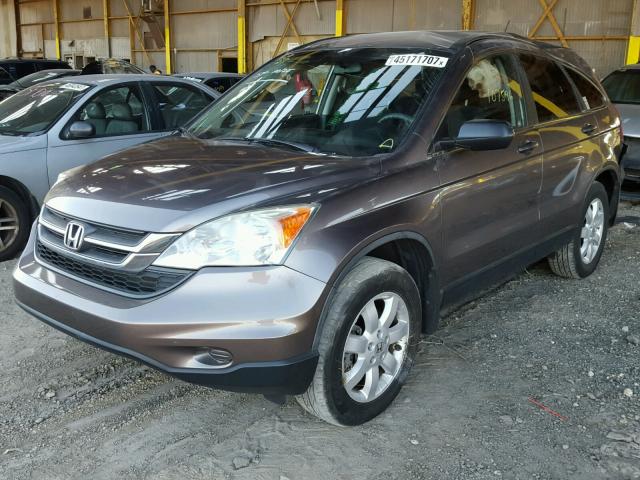 5J6RE3H47BL004981 - 2011 HONDA CR-V BROWN photo 2