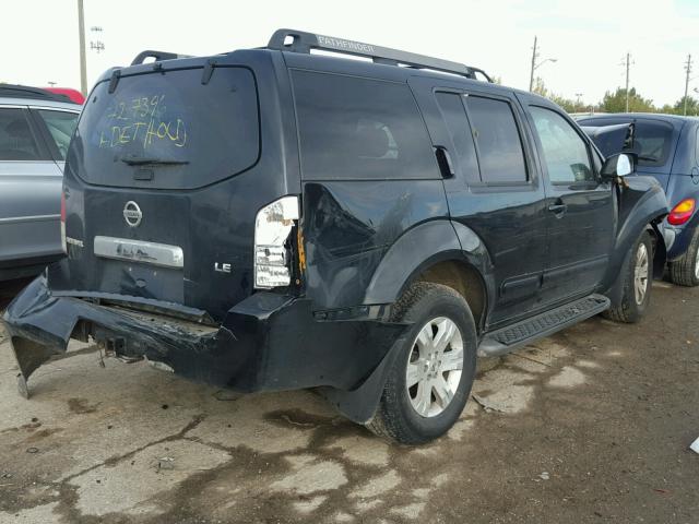 5N1AR18WX5C727396 - 2005 NISSAN PATHFINDER BLACK photo 4