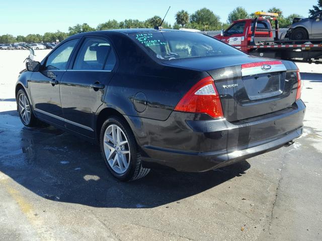 3FAHP0JA6CR329110 - 2012 FORD FUSION SEL BLACK photo 3