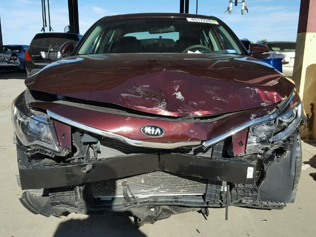 5XXGT4L30GG061148 - 2016 KIA OPTIMA LX BURGUNDY photo 9