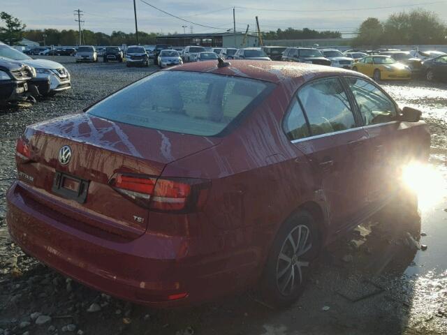 3VWDB7AJ9HM323366 - 2017 VOLKSWAGEN JETTA SE RED photo 4