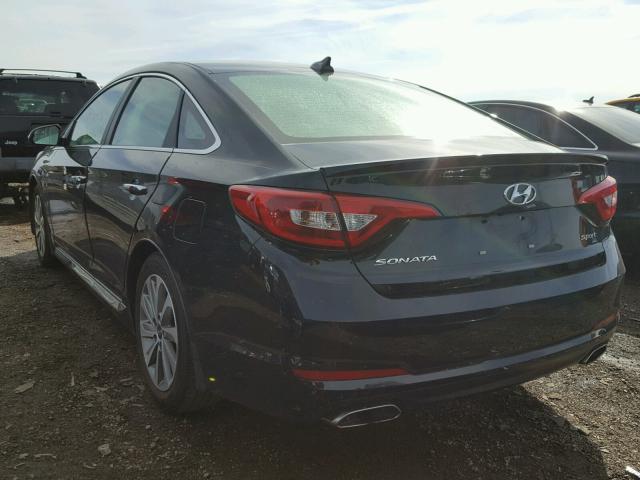 5NPE34AF6HH464397 - 2017 HYUNDAI SONATA SPO BLACK photo 3