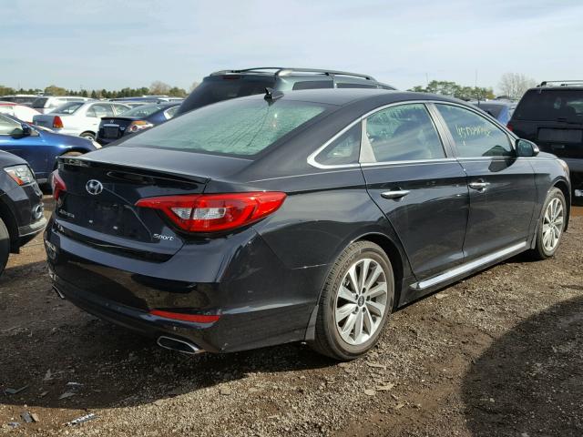 5NPE34AF6HH464397 - 2017 HYUNDAI SONATA SPO BLACK photo 4