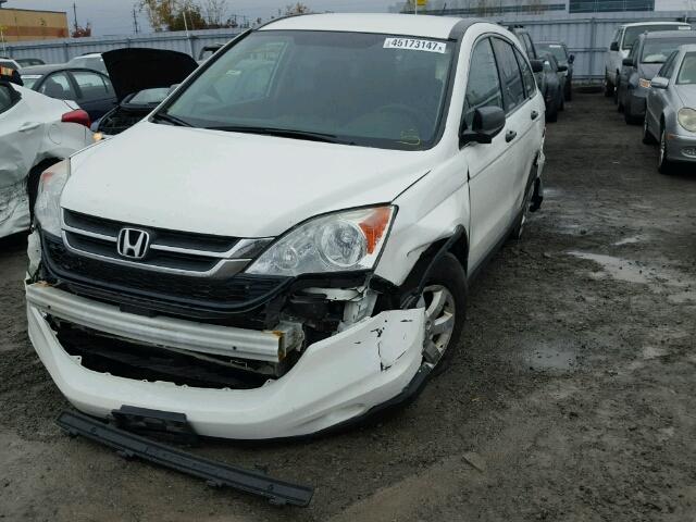 5J6RE4H34BL822729 - 2011 HONDA CR-V LX WHITE photo 2