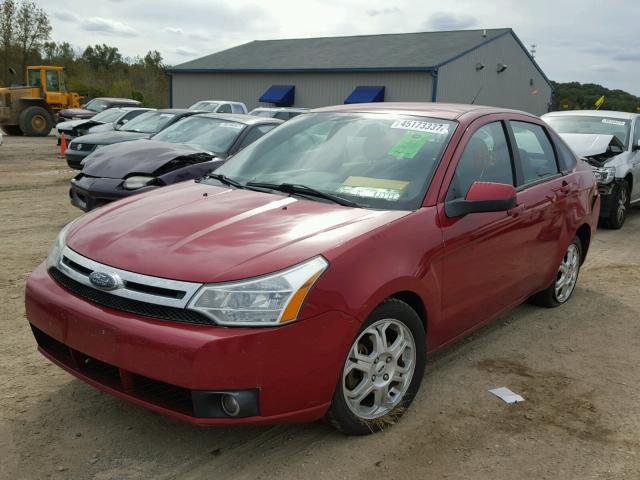 1FAHP36N89W188592 - 2009 FORD FOCUS SES RED photo 2