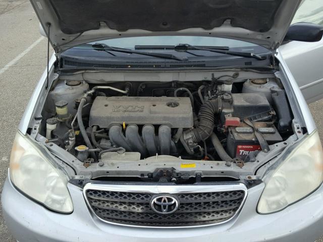 1NXBR32E47Z863505 - 2007 TOYOTA COROLLA LE SILVER photo 7