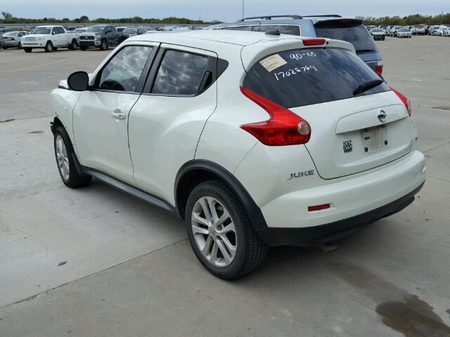 JN8AF5MR8BT021435 - 2011 NISSAN JUKE S WHITE photo 3