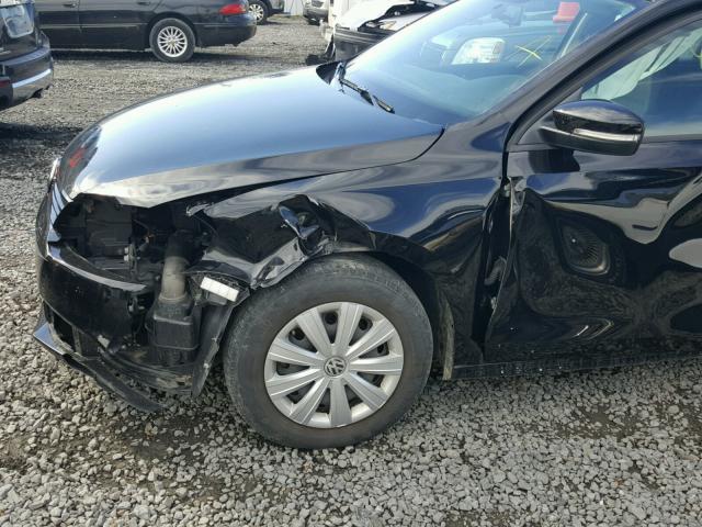 3VW2K7AJ9EM244153 - 2014 VOLKSWAGEN JETTA BASE BLACK photo 9