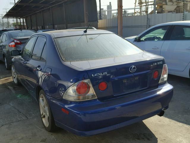 JTHBD182210019013 - 2001 LEXUS IS 300 BLUE photo 3