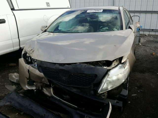 2T1BU4EE3AC292811 - 2010 TOYOTA COROLLA BA GOLD photo 9