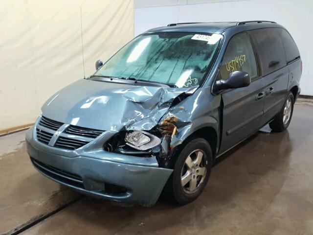 1D4GP45R27B237874 - 2007 DODGE CARAVAN SX BLUE photo 2