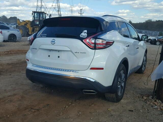 5N1AZ2MH4FN244540 - 2015 NISSAN MURANO S WHITE photo 4