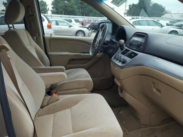 5FNRL38289B057101 - 2009 HONDA ODYSSEY LX TAN photo 5