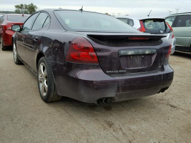 2G2WC55C661204871 - 2006 PONTIAC GRAND PRIX PURPLE photo 3