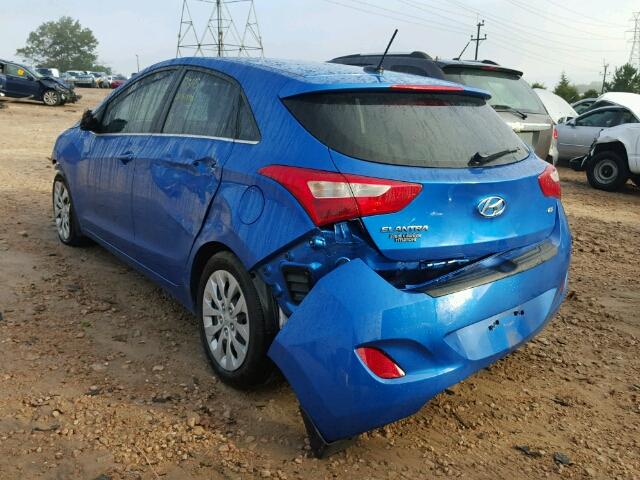 KMHD35LH6HU359036 - 2017 HYUNDAI ELANTRA GT BLUE photo 3