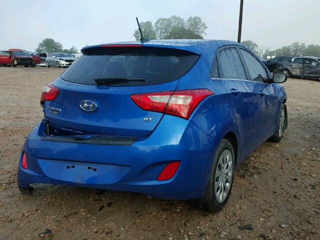 KMHD35LH6HU359036 - 2017 HYUNDAI ELANTRA GT BLUE photo 4