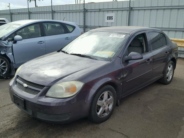 1G1AL55F667773389 - 2006 CHEVROLET COBALT LT PURPLE photo 2