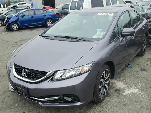 19XFB2F90FE206294 - 2015 HONDA CIVIC EXL 灰色 照片 2