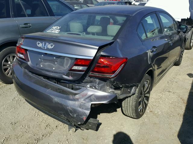 19XFB2F90FE206294 - 2015 HONDA CIVIC EXL 灰色 照片 4