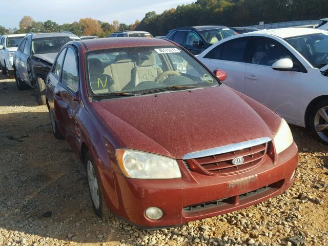 KNAFE121855141302 - 2005 KIA NEW SPECTR MAROON photo 1