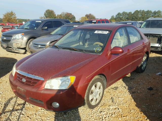 KNAFE121855141302 - 2005 KIA NEW SPECTR MAROON photo 2