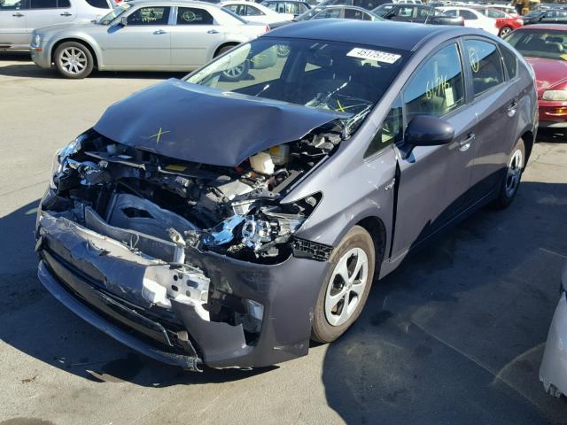 JTDKN3DU1C5432080 - 2012 TOYOTA PRIUS GRAY photo 2