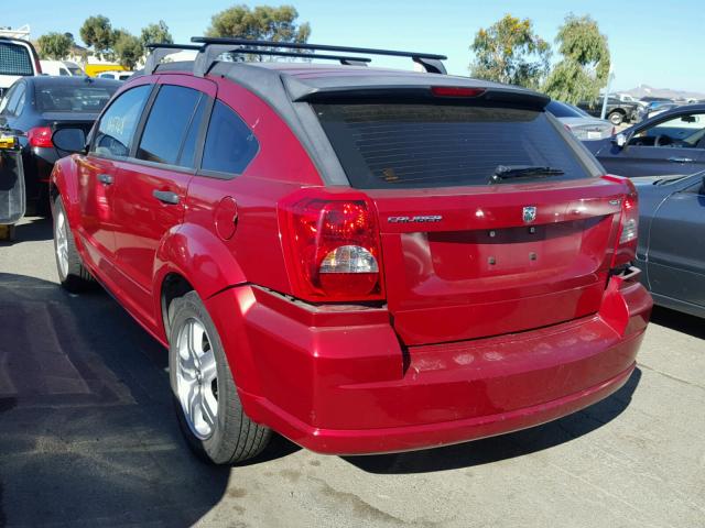 1B3HB48B37D582531 - 2007 DODGE CALIBER SX RED photo 3