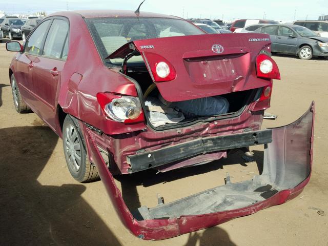 1NXBR30E15Z516018 - 2005 TOYOTA COROLLA CE RED photo 3