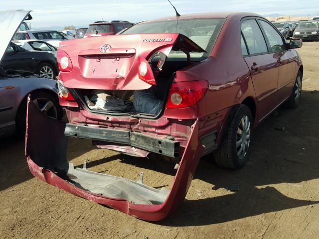 1NXBR30E15Z516018 - 2005 TOYOTA COROLLA CE RED photo 4