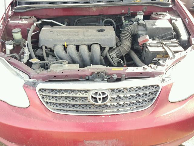 1NXBR30E15Z516018 - 2005 TOYOTA COROLLA CE RED photo 7