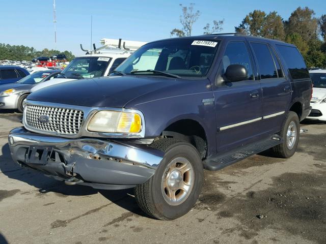 1FMRU1860XLB54383 - 1999 FORD EXPEDITION BLUE photo 2