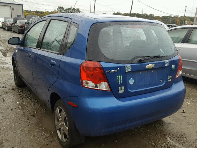 KL1TD66608B135535 - 2008 CHEVROLET AVEO BLUE photo 3