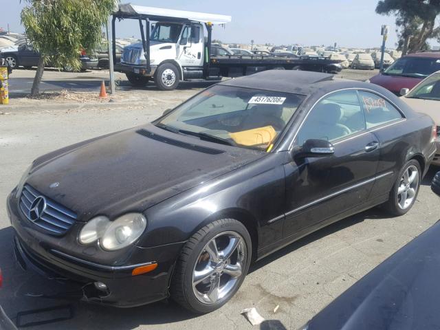 WDBTJ65J35F159919 - 2005 MERCEDES-BENZ CLK 320C BLACK photo 2