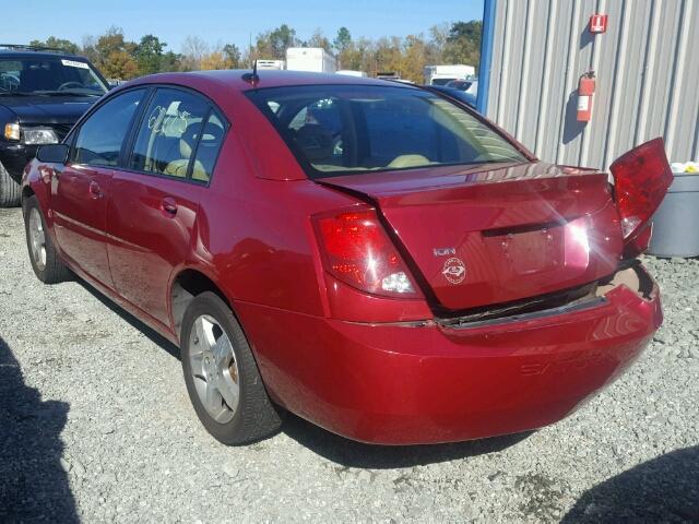 1G8AL55F87Z169219 - 2007 SATURN ION LEVEL RED photo 3