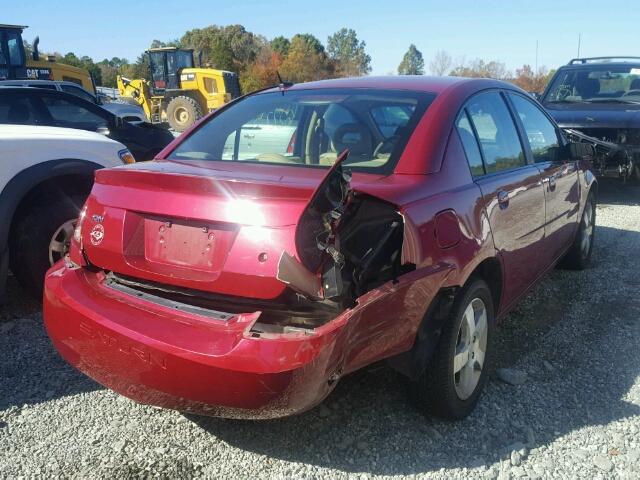 1G8AL55F87Z169219 - 2007 SATURN ION LEVEL RED photo 4